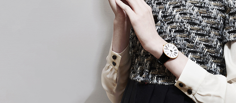 Arne Jacobsen Roman ur med sort læderrem